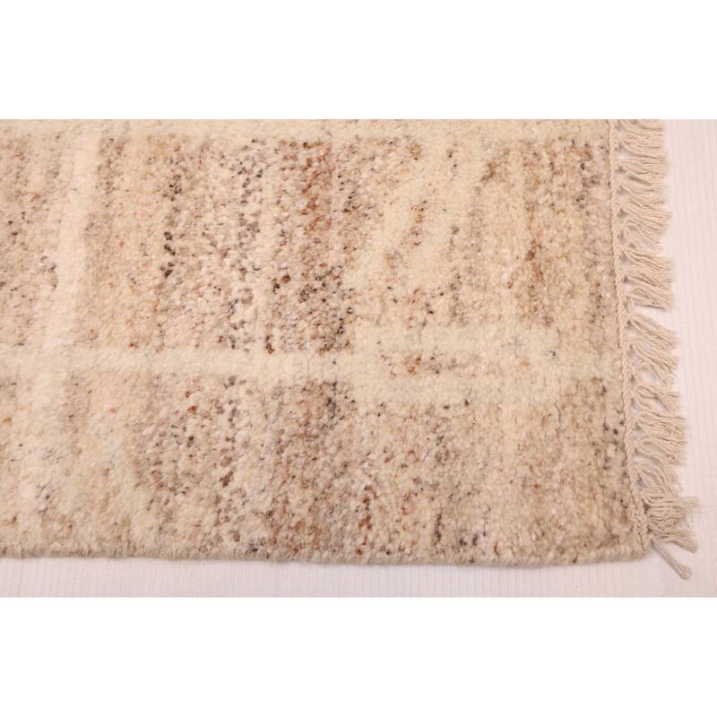 ECARPETGALLERY Hand-knotted Tangier Ivory Wool Rug - 5'2 x 8'0