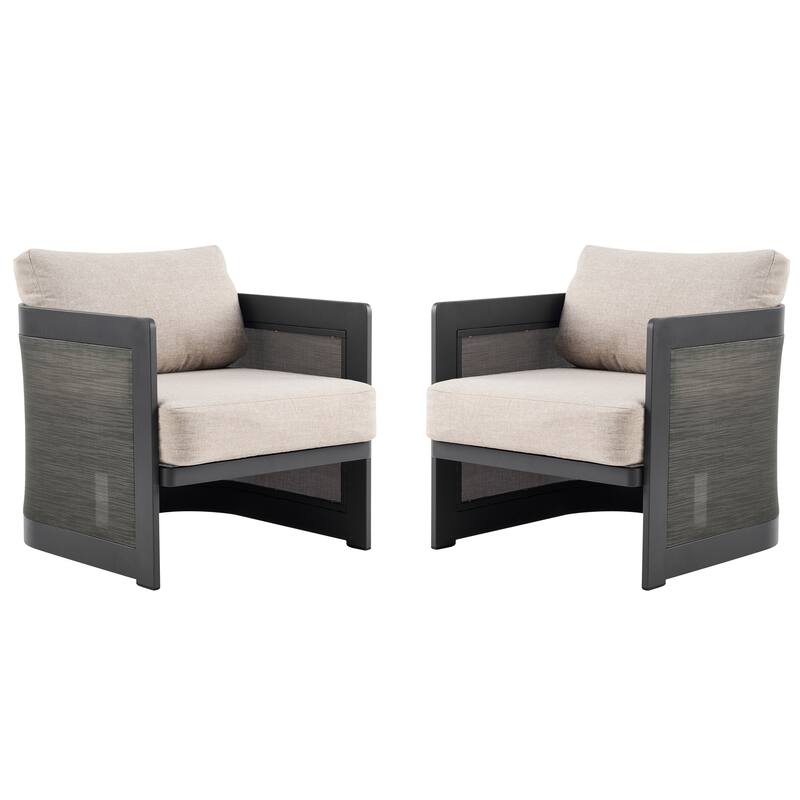 Christopher Knight Home - Mona Modern Outdoor Aluminum Club Chair with Olefin Cushions