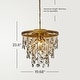 preview thumbnail 4 of 2, CraftHome 5-Light 20" Modern Antique Gold DIY Crystal Chandelier - 19.7in
