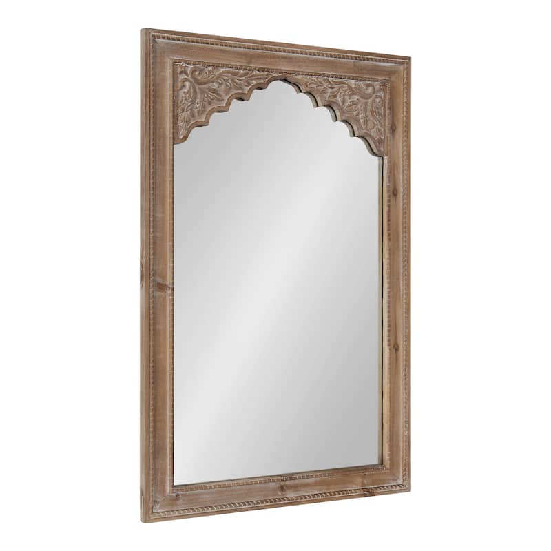 Kate and Laurel Shivani Wood Framed Mirror - 24x36 - Rustic Brown