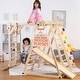 preview thumbnail 1 of 6, Chestnut - 8-in-1 Jungle Gym for Toddlers - Natural Natural