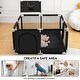 preview thumbnail 4 of 4, Infant 50"x50" 4-Panel Baby Playpen Foldable Playard with Basketball Hoop Black