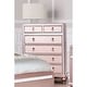 preview thumbnail 4 of 8, Furniture of America Gibson Contemporary Pink 2-Piece Faux Leather Tufted Headboard Panel Bed and Chest Set