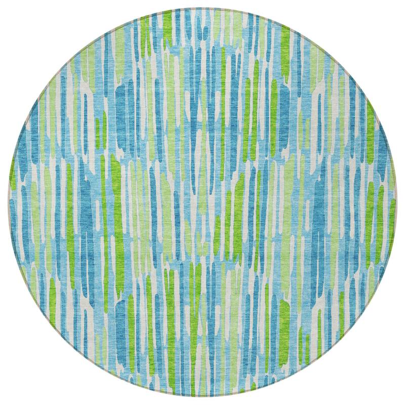 HomeRoots Abstract Transitional Rectangle Outdoor Rug