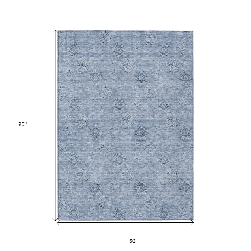 HomeRoots Floral Transitional Rectangle Outdoor Rug