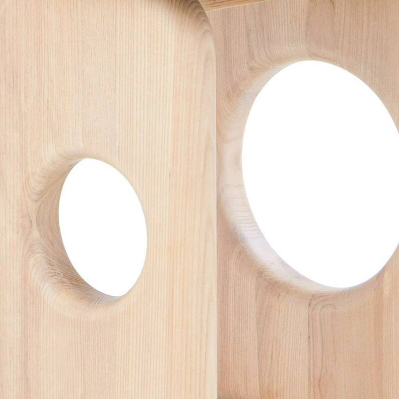 22 in. Natural Cream Brown Square Wood End Table, Sturdy Build End Side Table for Living Rooms