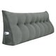 preview thumbnail 17 of 45, WOWMAX Headboard Reading Wedge Pillow Back Support Bed Rest TV Watch King - Grey