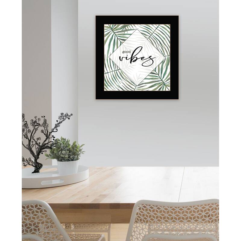 TrendyDecor4U Contemporary "GOOD VIBES" Framed Print Wall Art