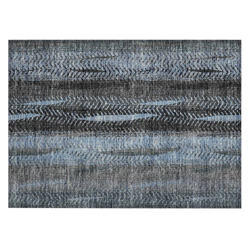 Machine Washable Indoor/ Outdoor Chantille Modern Imprints Rug