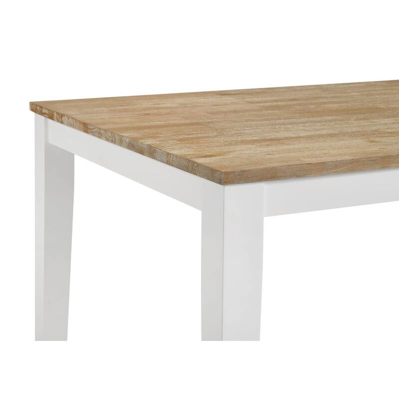 Prager Brown and White Rectangular Dining Table