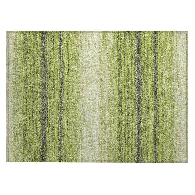 Machine Washable Indoor/ Outdoor Ombre Stripe Chantille Rug