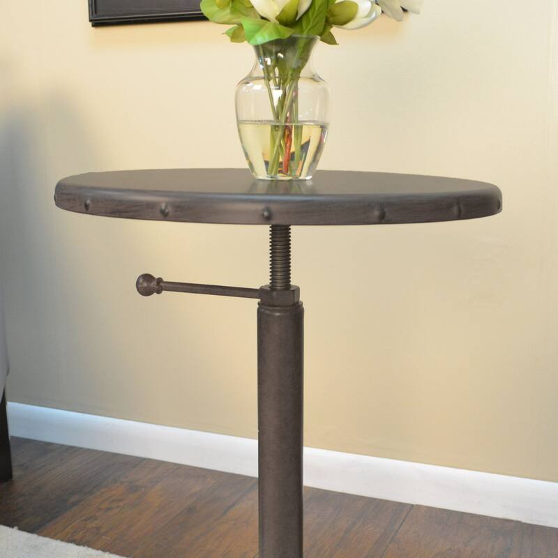 Adjustable Cast Iron Table - 22" - Gray