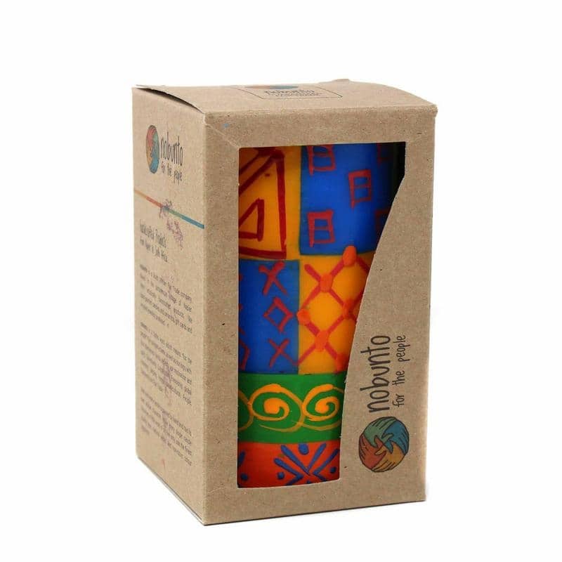 Handmade Pillar Candle with Shahida Design (South Africa)