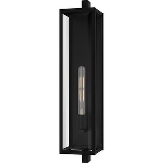 Matte Black Outdoor Wall Lantern from the Dale Collection