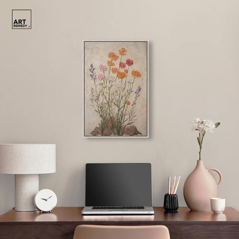 Sculpted Flora Frieze II Canvas by Art Remedy