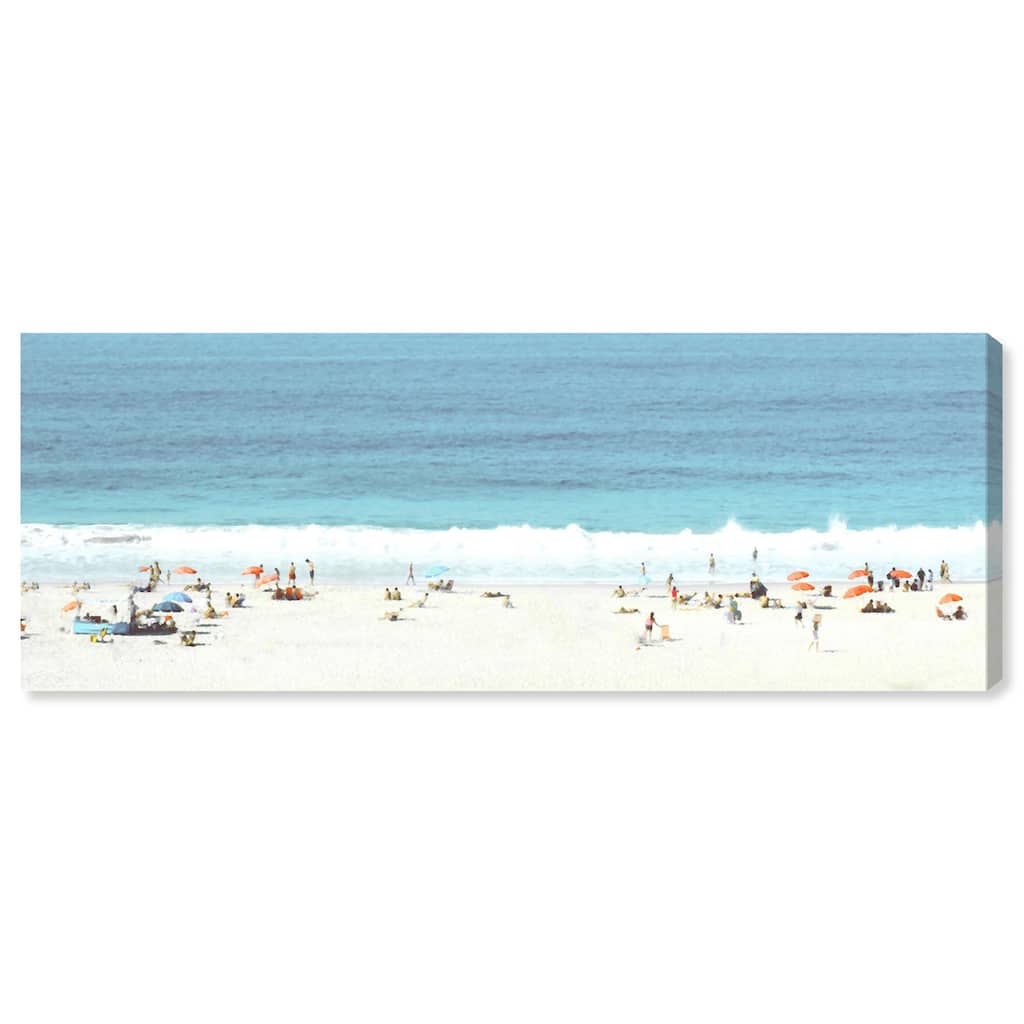 Beach Panorama Love Panoramic Canvas by Art Remedy, Gallery Wrapped