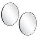 preview thumbnail 16 of 14, Design House 28-Inch Kenna Modern Metal Round Decorative Wall Accent Mirror Black - 2 Pack