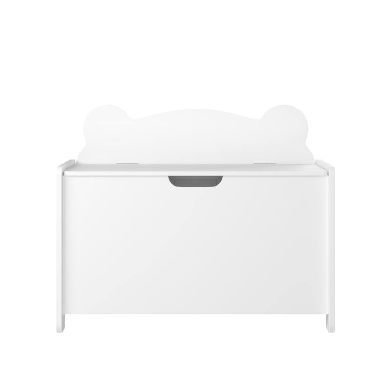 Kids Toy Box,Children Wooden Organizer Storage Chest With Safety Hinged Lid For Ages 2+