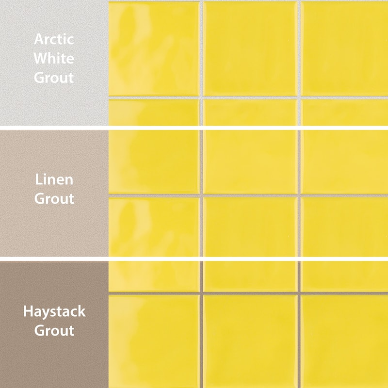 Merola Tile Twist Square Yellow Lemon 11-3/4" x 11-3/4" Ceramic Mosaic Wall Tile