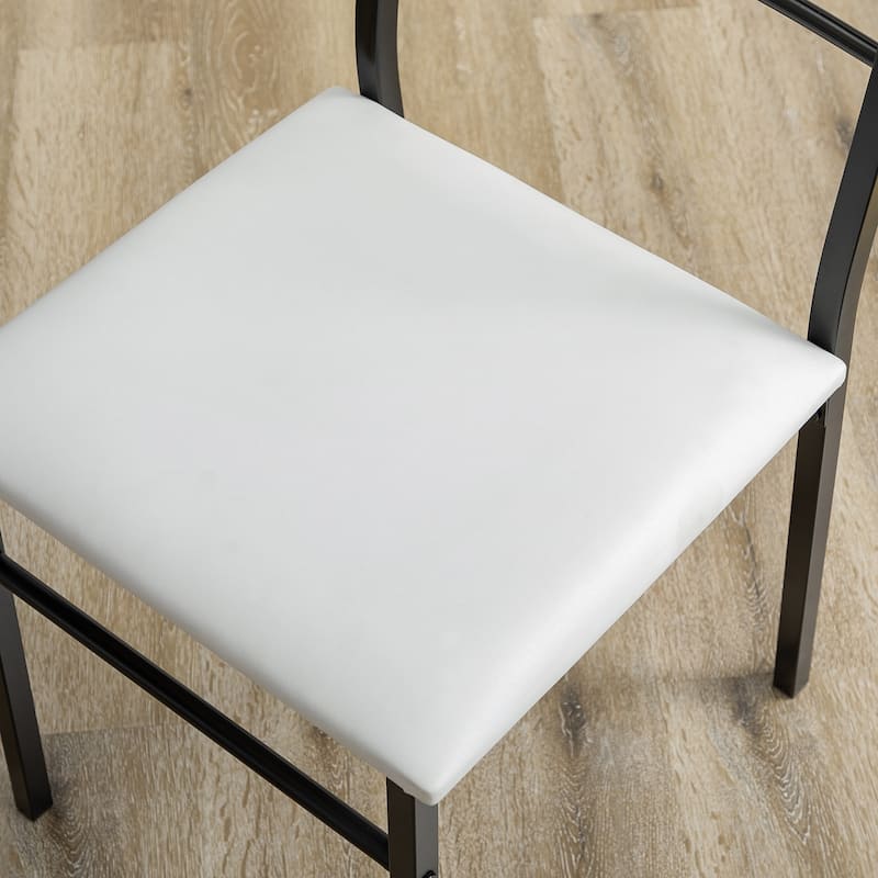 HOMCOM Kitchen Table and Chairs for 4, Modern Dining Table Set with Padded Sponge Cushion Chairs and Marble Textures