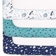 preview thumbnail 5 of 3, The Peanutshell Space Mini Crib, Playard Sheet 3 Pack Set