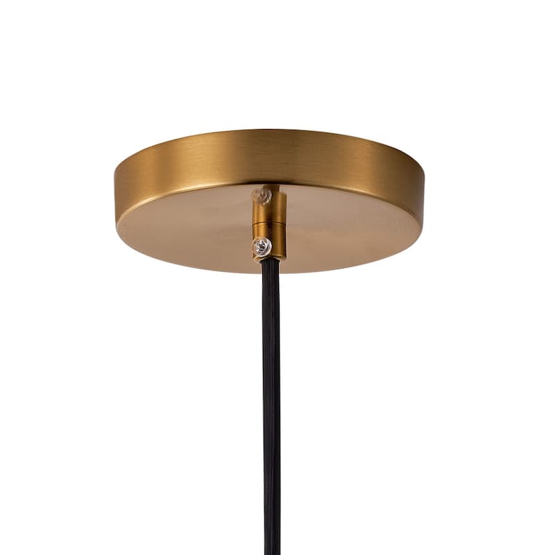 1-Light Spherical Shade with Tree Grain Element Design Pendant Lighting - 7.1"D×4.3"W×76.8"H(Adjustable)