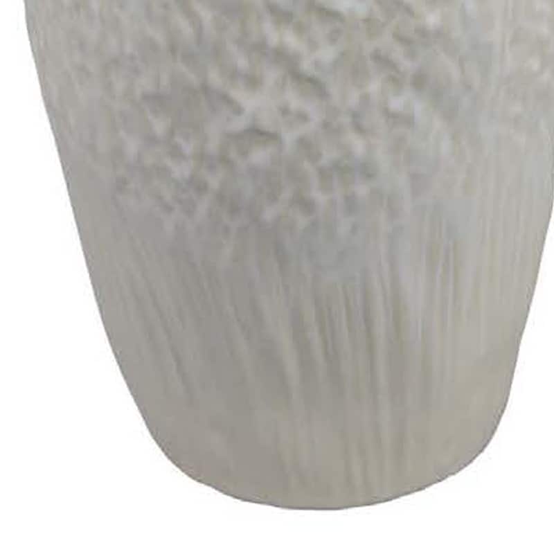 Cior Decorative Vase, Coral Shape Design, 18 Inch White Ceramic Body