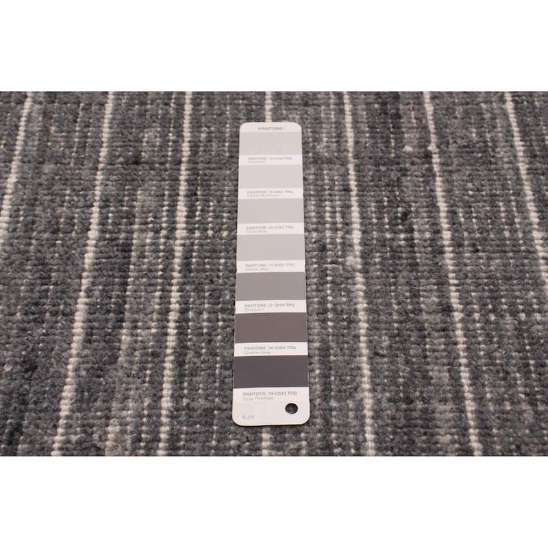 ECARPETGALLERY Braided Weave Kashkuli Gabbeh Grey Wool Rug - 8'2 x 9'6