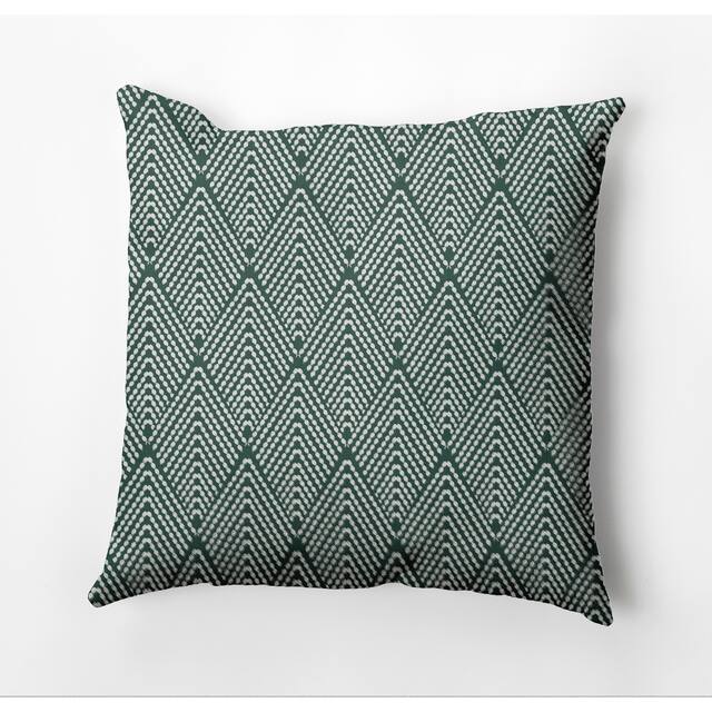 Lifeflor Geometric Print Outdoor Square Patio Throw Pillow - 18" x 18" - Green