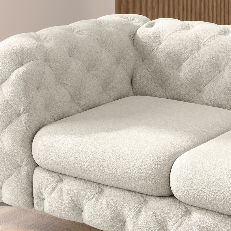 Corvus Chesterfield Aosta Tufted Velvet Loveseat