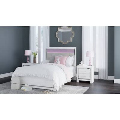 Signature Design by Ashley Altyra White Full Upholstered Panel Headboard