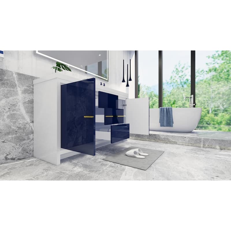 dolce 60 natural oak finish freestanding bath vanity with single basin reinforced acrylic top