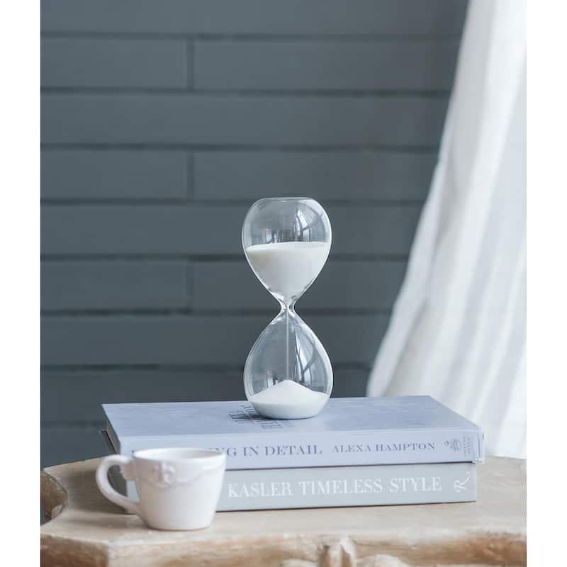 8" Ferdinand 30-Minute Hourglass, White Sand