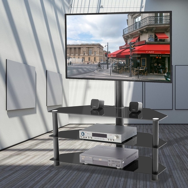 Multi-function TV Stand Height Adjustable Bracket Swivel. Opens flyout.