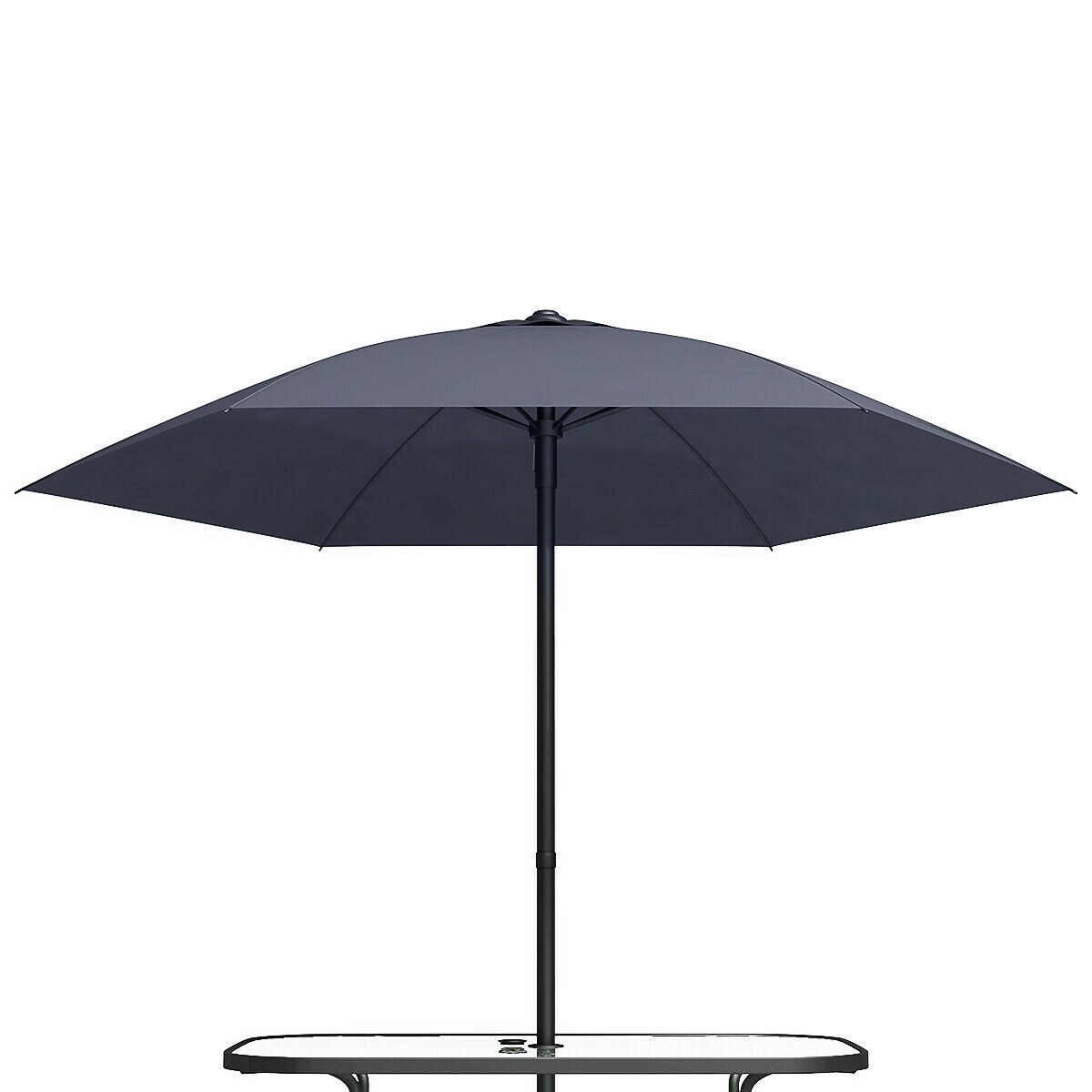 Shop 8 Pcs Outdoor Patio Square Folding Furniture Set With Umbrella Overstock 30647370