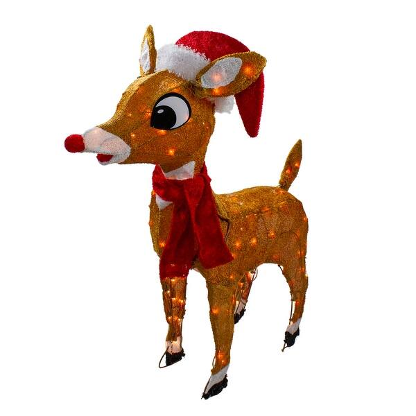 Shop 29 Pre Lit Soft Tinsel Rudolph The Red Nosed Reindeer