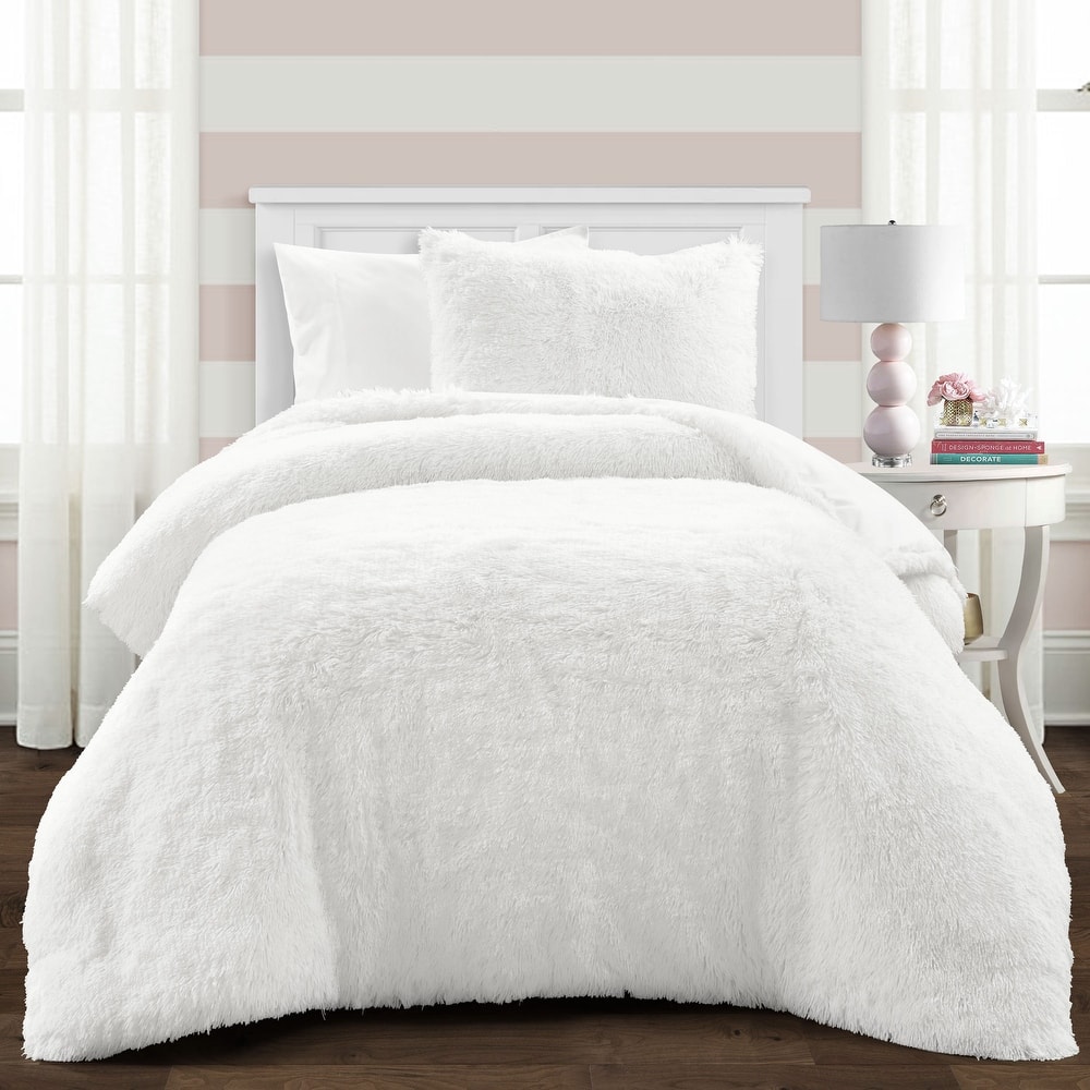 Lush Decor Emma Faux Fur Comforter Set