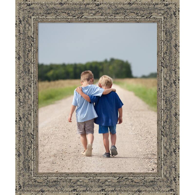 Attic Aged Picture Frame, Photo Frame - 16x20 - Attic Aged Silver