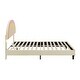 preview thumbnail 4 of 7, Full Size Platform Bed with Rainbow Shaped and Height-adjustbale Headboard, Upholstered Bed with LED Light Strips, Beige