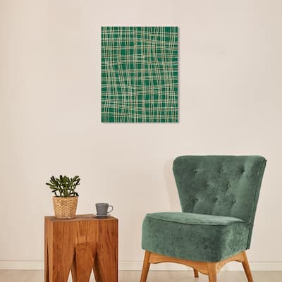 Wynwood Studio Canvas Abstract Green Kingdom Pattern Green Glam Wall Art Canvas Print