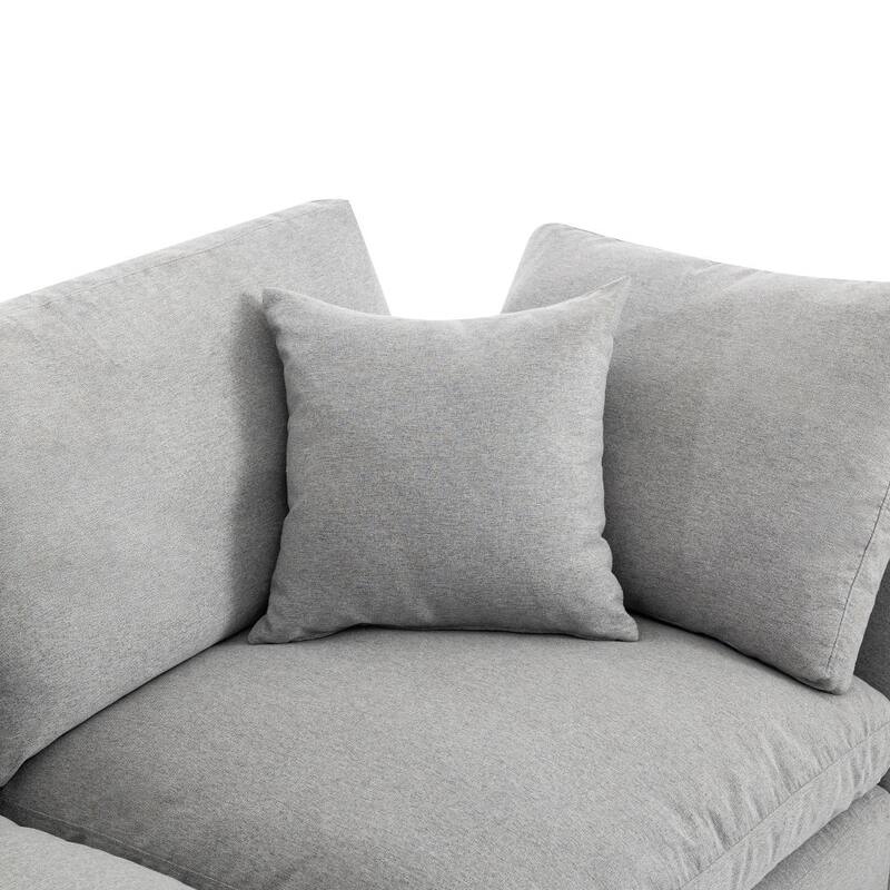 Down Filled Upholstery Convertible Sectional Sofa, L Shaped Couch with Reversible Chaise