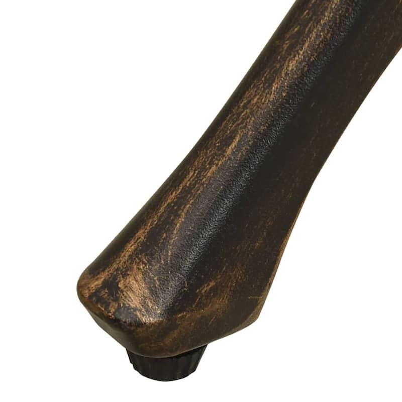 vidaXL Patio Table Bronze 35.4"x35.4"x28.7" Cast Aluminum