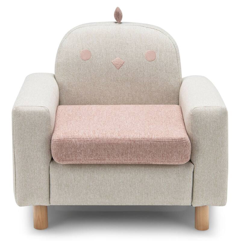 Gymax Kids Dinosaur/Panda/Chick Sofa Wooden Armrest Chair Couch w/