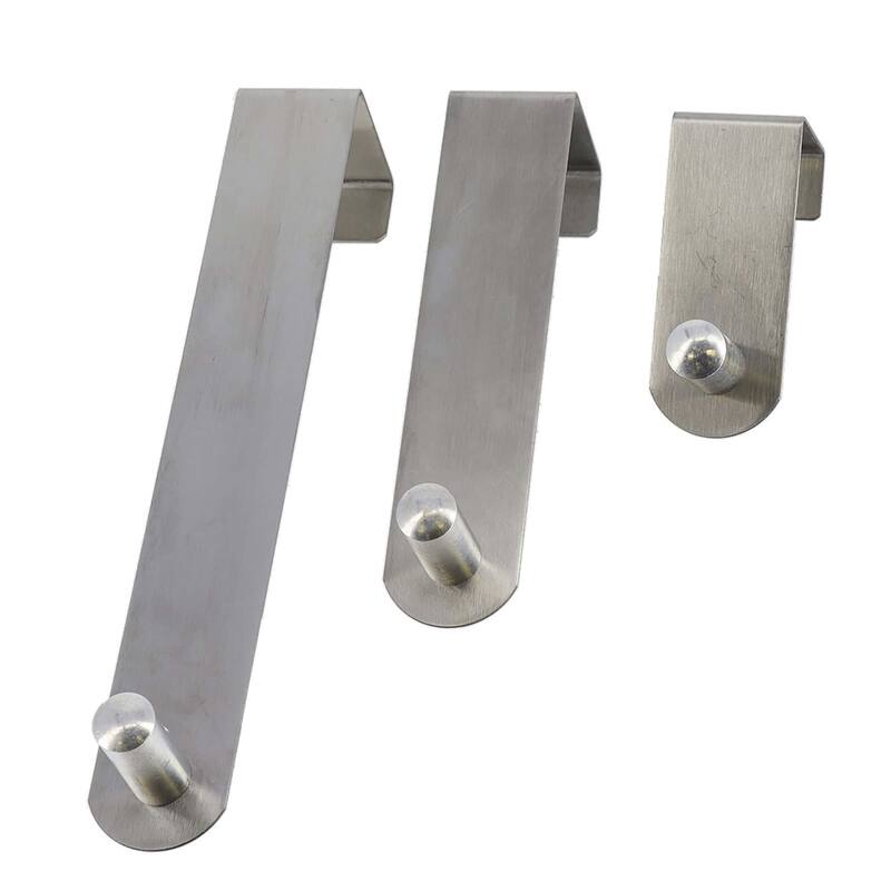 Adjustable Over The Door Hooks - 3-Piece Door Hanger Set for Clothing and Accessories