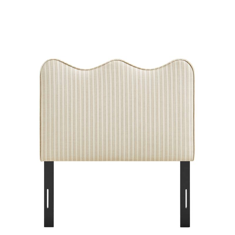 Athena Striped Fabric Upholstered Headboard