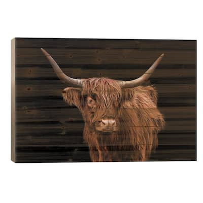 Not One To Beg Print On Wood by Marika Moffitt - Multi-Color