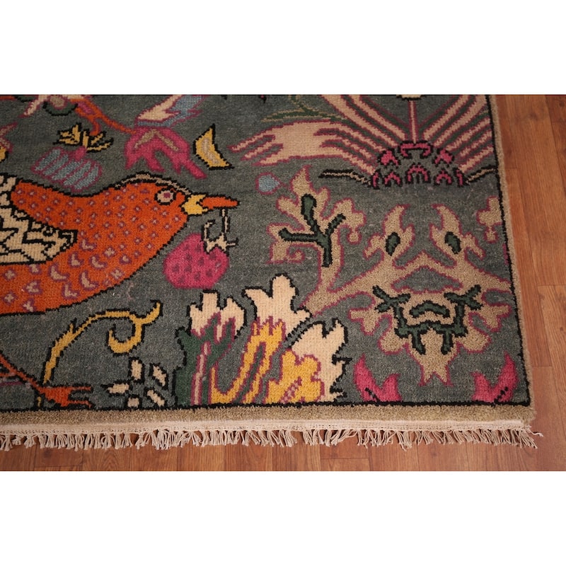 Animals Design Ziegler Indian Large Area Rug Handmade Wool Carpet - 9'10"x 13'8"