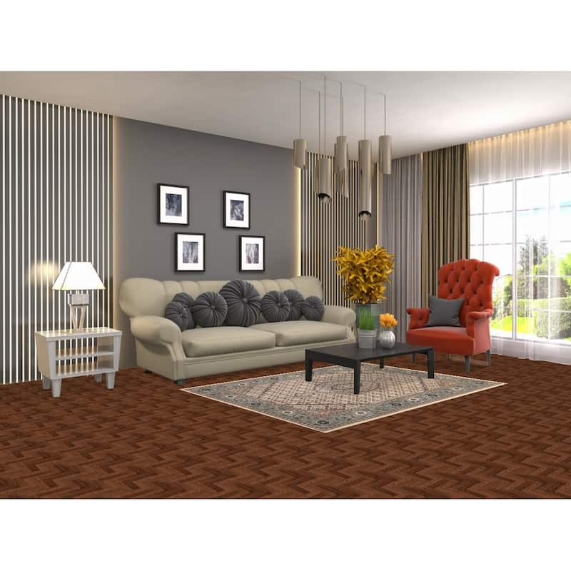 Geometric Tabriz Turkish Oriental Area Rug Machine Made Carpet - 4'5" x 6'0"