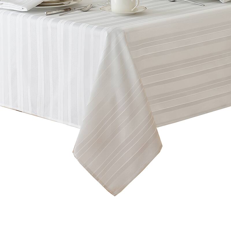 Denley Stripe Jacquard Fabric Tablecloth