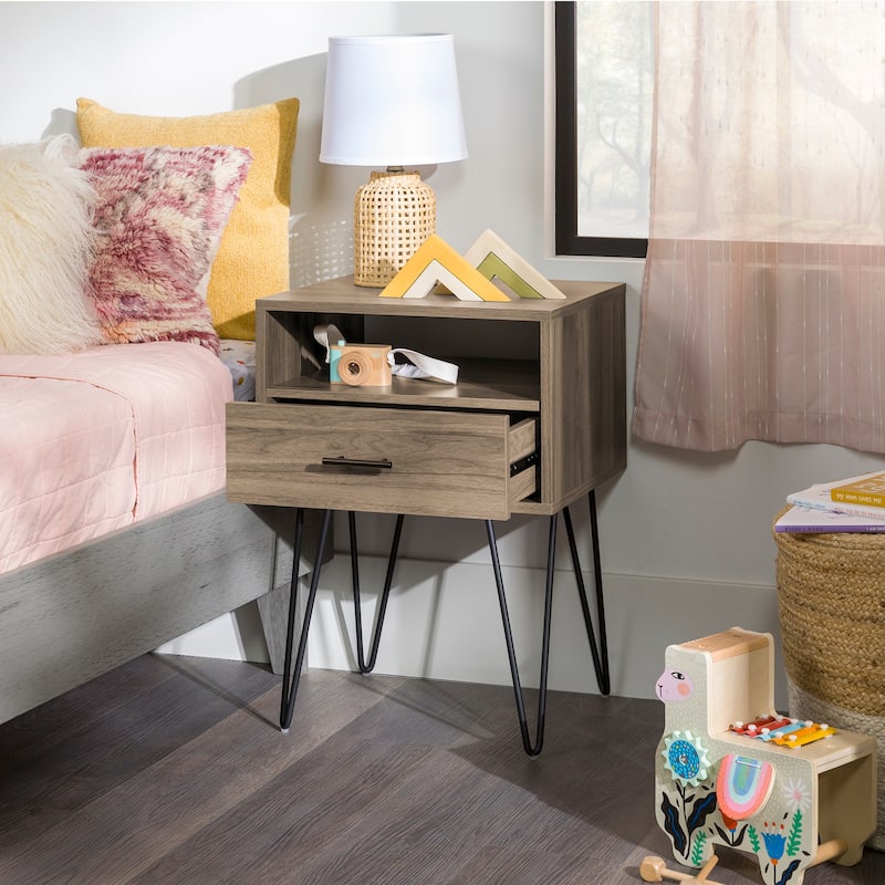 Middlebrook 18-inch 1-drawer Hairpin Nightstand